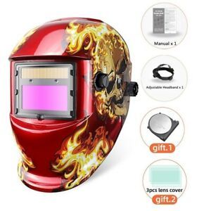Welding Mask Auto Darkening Adjustable Solar Powered Electric MIG, MMA, TIG, MAG