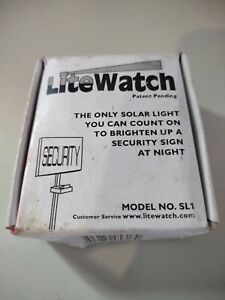 LiteWatch SL1 Solar Light- Lighting Security Sign New Old Stock