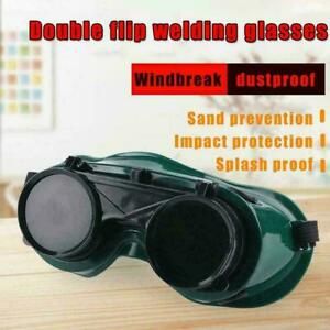 Welding Cutting Welders Safety Goggles Glasses Flip Dark Up Green Lenses G8E7