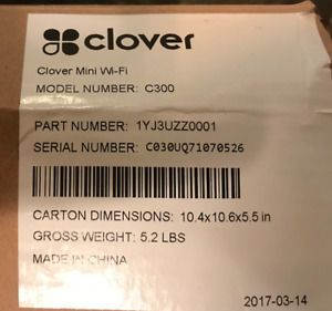 CLOVER MINI WIFI C300 PRE-OWNED USED ONCE TESTED!