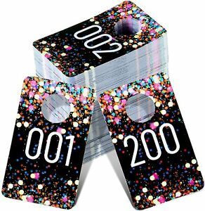 Jetec Live Plastic Number Tags Consecutive Live Number Tag Reusable Normal an...
