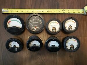 8 Vintage Weston Panel Meter. Steampunk