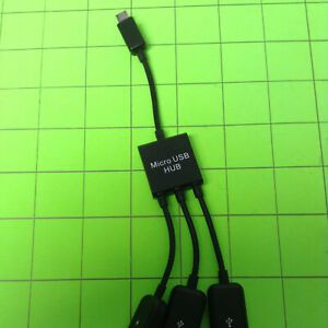 Micro USB Hub Adapter Adaptor Connector (Hub with 3 Way Connectors)