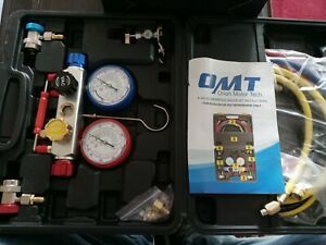 Orion Motor Tech AC Manifold Gauge Set For R410a R22 R134a Refrigerant, 4 Valve