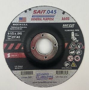 United Abrasives-SAIT 22021 A60S General Purpose Cut-Off Wheels 50 pack 4 1/2”