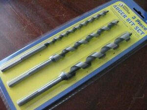 Drill Master 3 Piece Long Auger Bit Set #95201
