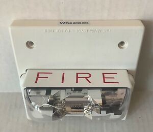 Wheelock RSSWP-24MCCH-FW Fire Alarm Strobe Horn 24VDC Ceiling Mount #125187