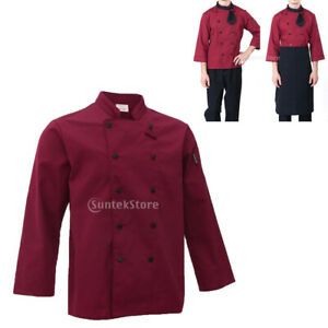 Restaurant Hotel Unisex Chef Long Sleeve Coat Jacket Uniform / Cook Clothes
