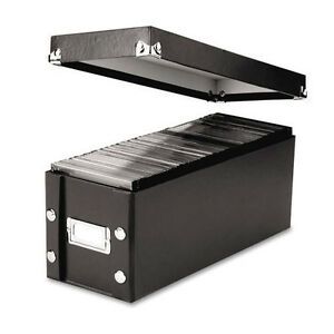 Snap-N-Store CD Storage Box Black Holds 30 CDs In Jewel Cases