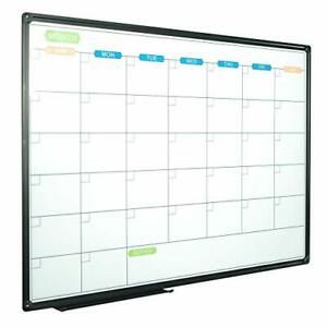 JILoffice Dry Erase Calendar Whiteboard - Magnetic (Calendar 36 x 24 Inch)