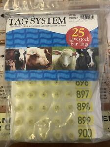 ALLFLEX GLOBAL Ear Tags Male/Female Sheep YELLOW 876-900