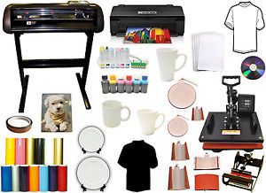 8in1 Combo Heat Press,28&#034; Metal Vinyl Cutter Plotter 13x19&#034; Artisan 1430 Printer
