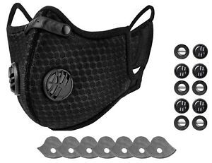 Reusable Face Cover,Activated Carbon Filters,10 Valves Cycling,Hiking,Mowing