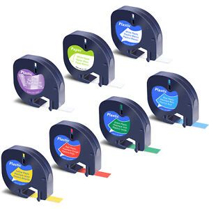 7Colors Refills Plastic Label Tape for DYMO LetraTag LT16952 91330-91335