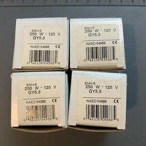 ENH-5 bulb OSRAM MR16 250w 125v GY5.3 3200k Halogen Light Bulb Lot Of 4 NOS