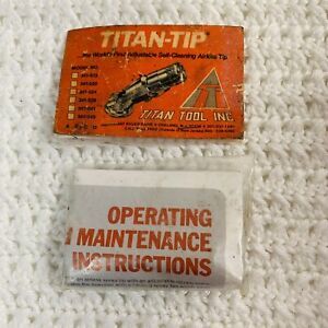 TITAN TOOL INC. 341-024 Adjustable Self-Cleaning Airless Tip Vintage