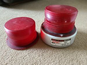 TARGET TECH RED STROBE BEACON MODEL 651 12 Volt w/ spare lens