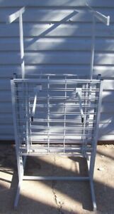 Store Display Fixtures NEW CLOTHING GARMENT CLOTHES RACK 4 ARMS W/ GRID AREA