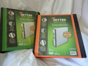 2 Staples Better Binders 1.5 Inch Green and Orange