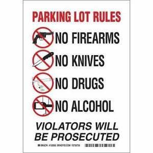 BRADY 132056 Security Sign,10&#034;H,14&#034;W,Fiberglass