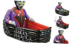 Novelty Inflatable Vampire and Coffin Happy Halloween Drink Cooler 1 Piece
