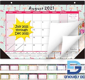 Desk Calendar 2021-2022: Large Monthly Pages 17 X 11-1/2 Inches Runs from July 2