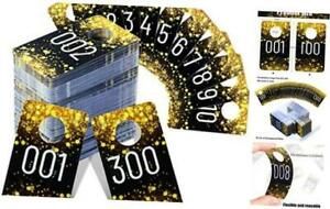 Live Plastic Number Tags Consecutive Live Number Tag, Reusable Normal and 300