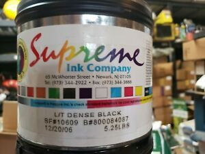 New 5.25 lb. Can Supreme Ink L/T Dense Black Printing Ink