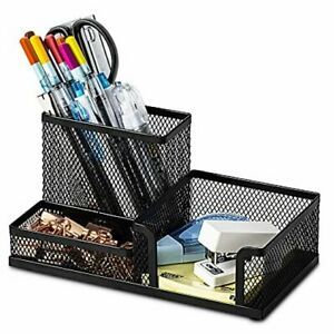 Mesh Desk Organizer Office Supplies Caddy with Pencil Holder and Storage