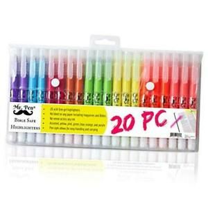 No Bleed Gel Highlighter, Bible Highlighters, Assorted Colors, Pack of 20