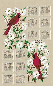Kay Dee Designs Dogwood &amp; Cardinal Calendar Towel, Multi