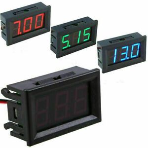 1X Voltage Meter 2 Wires LED Panel DC 4.5-30V 3-Digital 0.56&#034; Display Voltmeter