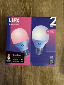 LIFX - Color, E26 Edison Screw- 2 Pack NEW