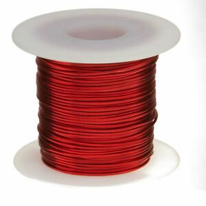 18 AWG Gauge Enameled Copper Magnet Wire 14 oz 168&#039; Length 0.0415&#034; 155C Red