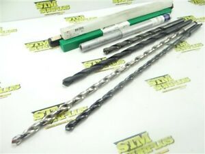 NEW LOT OF 4 HSS/HSCO STRAIGHT SHANK &amp; 2MT DRILLS 1/2&#034; TO 21/32&#034; DIA GUHRING
