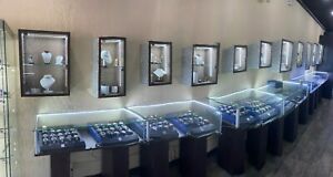 Display Cases - Wood / Glass LED Lights With Keyed Locks - Watches, Jewelry, Etc