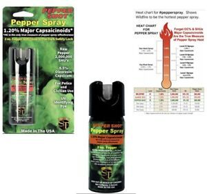 HOT HOT HOT 1.2MC FOGGER POLICE Pepper Spray 2oz Self Home Defense DYE GLOW LOCK