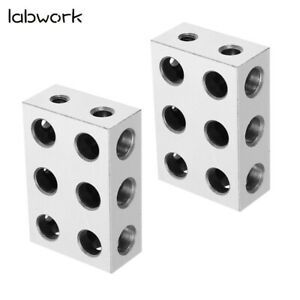Matched Pair 1-2-3 123 Blocks With 11 Holes Precision 0.0002&#034; Hardned
