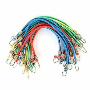XSTRAP 20 Pack Mini Bungee Cords, 10 Inch Rubber Stretchy Bungee Multicolor