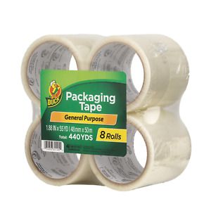 Duck Brand Standard 1.88 Inches x 55 Yards Clear Acrylic General Purpose Packing