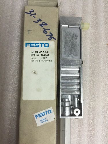 Festo Press Regulator 164943, ILR-03-ZP-A-4.0, UD02, Shipsaneday #137G8