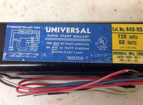 New Universal 445-RS Rapid Start Ballast