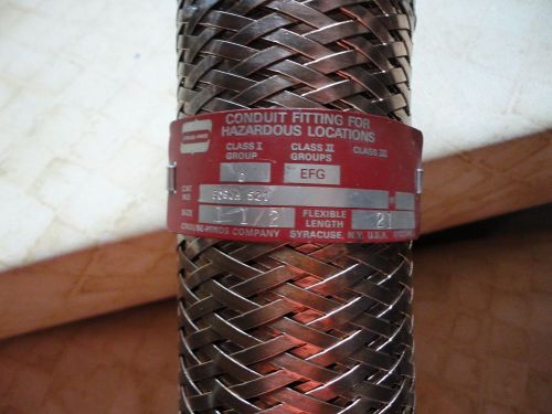 1-1/2&#034; x21&#034; crouse hinds #ecgjh-521 explosion proof flexible conduit coupling for sale