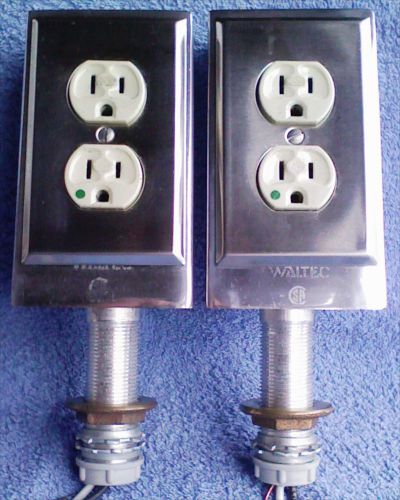 Waltec bench mount box for duplex receptacle x 2 for sale