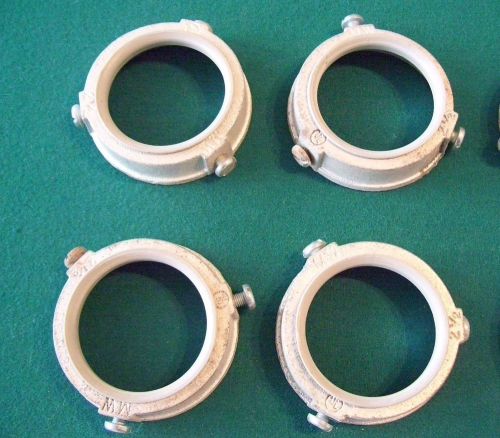 (4) - 2 1/2&#034; THREADLESS INSULATED THROAT BUSHINGS - NEW-OLD-STOCK