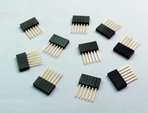 10pcs 6pin female header 2.54 standard pitch tall pin socket for arduino for sale