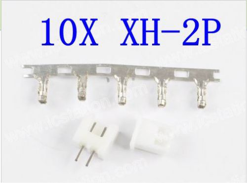 10PCS XH-2P 2.54mm DIP White Connector Lead Heade Kit 2 pins 2pin