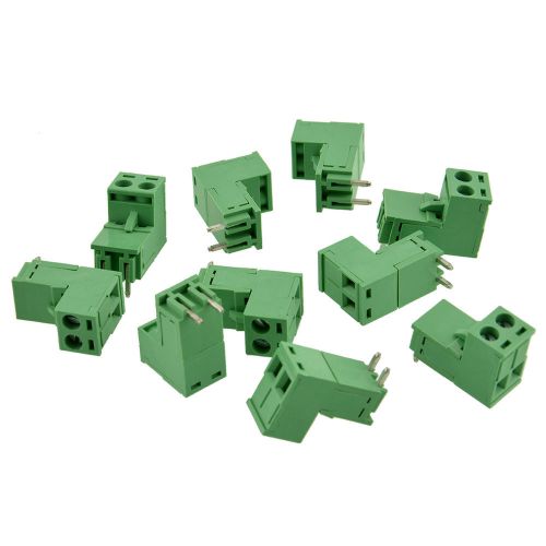 10sets 10x 2edg 2pin plug-in connecting terminal connector right angle for sale