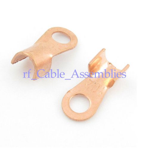 100x Open Cable Connecting Ring Tongue Copper Non-insulated Passing Through 10A