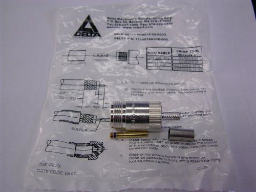 Delta m39012/2-0503 silver plated n straight jack cable group vib for sale